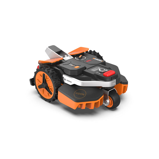 WORX Landroid Vision M600 WR206E.1 - Mähroboter ohne Begrenzungskabel für Gärten bis 600m², AI Rasenmäher Roboter (WLAN & Bluetooth, aktive Hindernisvermeidung mit KI-Technologie, Igelschutz)