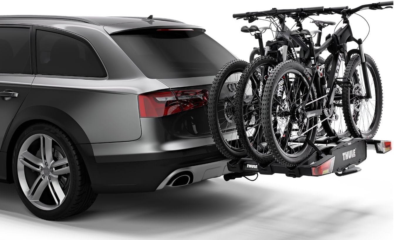 Thule Fahrradträger für Anhängerkupplung – Max. 2 Fahrräder, Klappbar, Für E-Bikes, 60 kg, Robustes Aluminium-Design