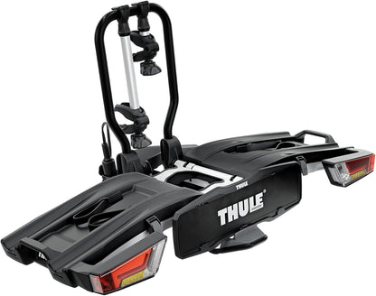 Thule Fahrradträger für Anhängerkupplung – Max. 2 Fahrräder, Klappbar, Für E-Bikes, 60 kg, Robustes Aluminium-Design